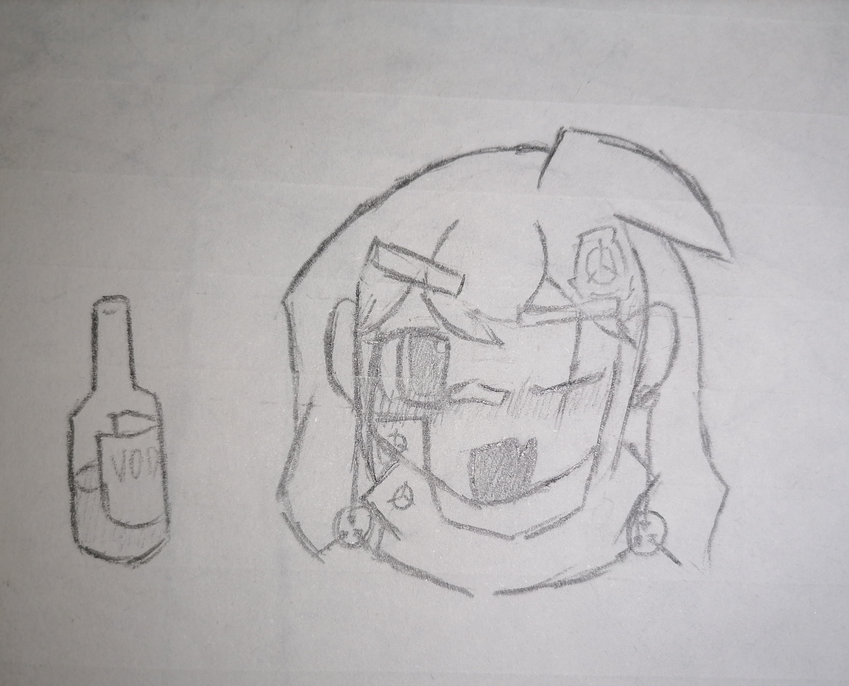 醉铅笔画