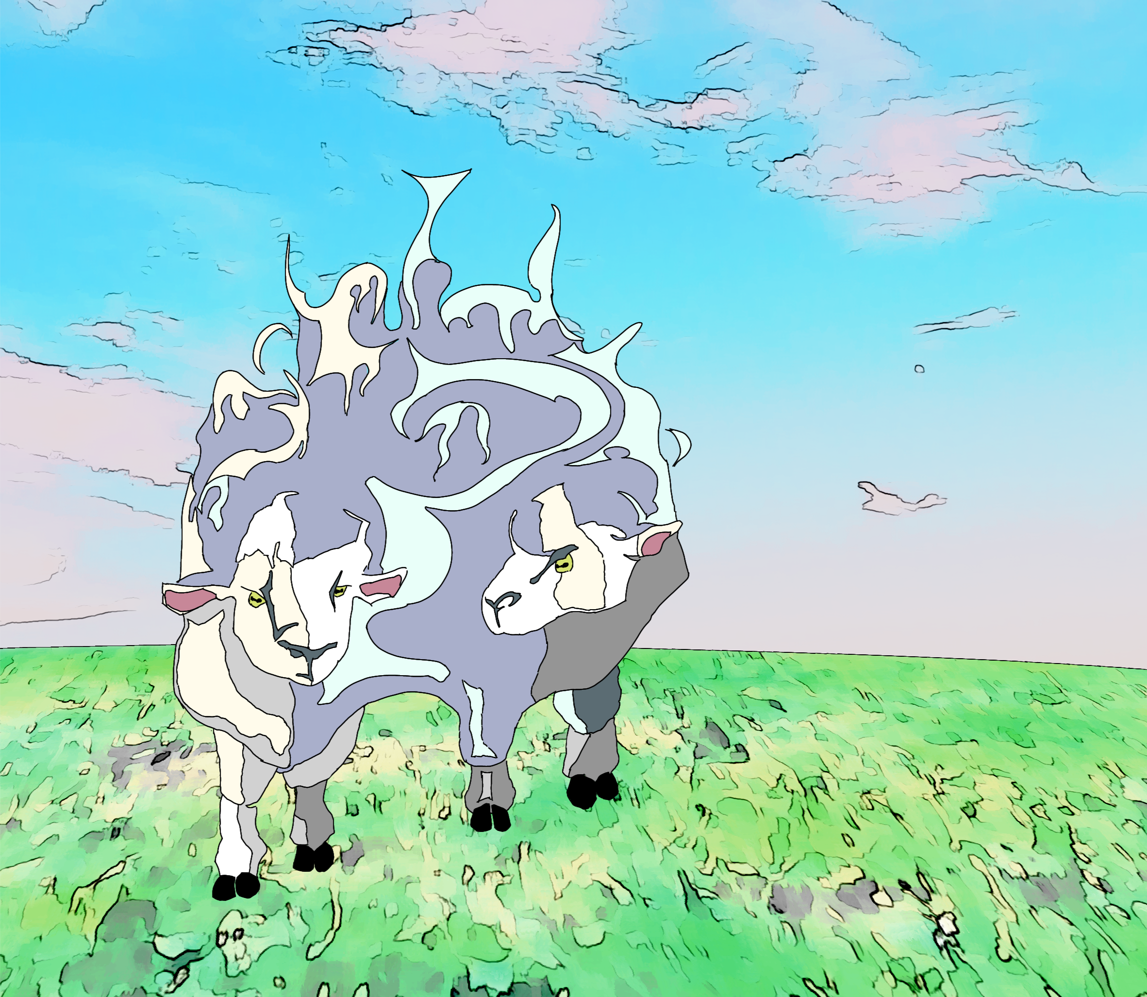 雲ヒツジの絵を描いてよ-アートワーク