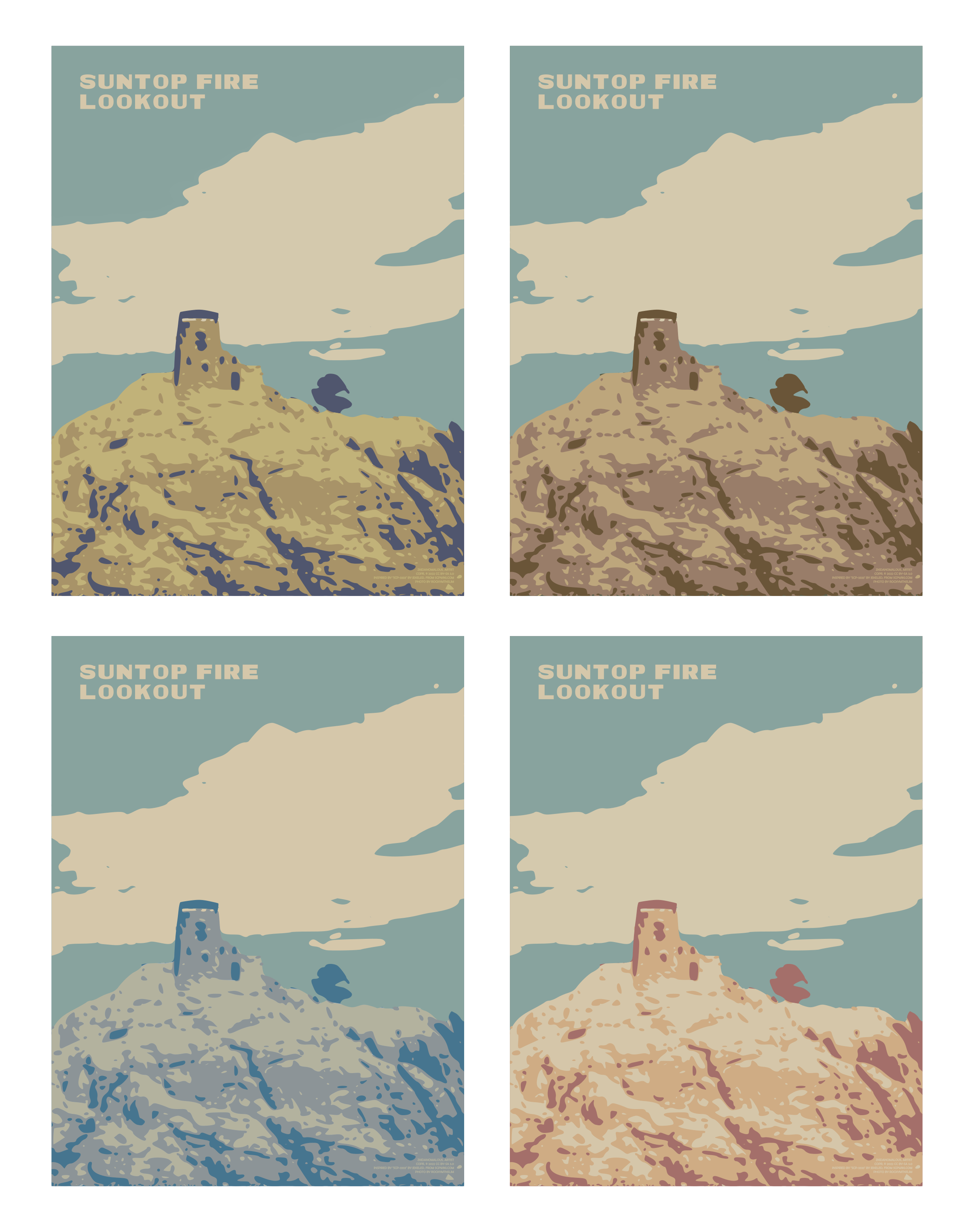 SCP-3333 card quadriptych