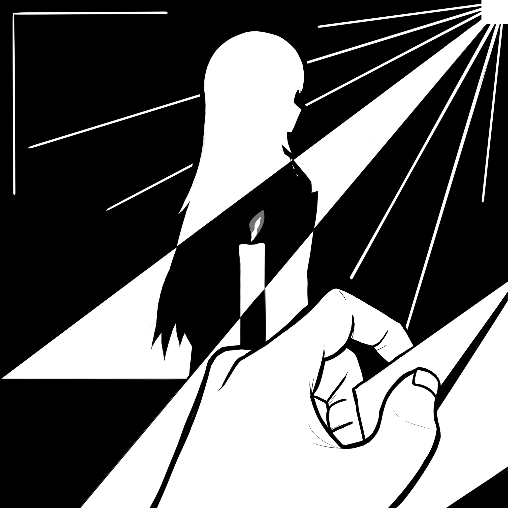 烛火与桌后的女孩.png